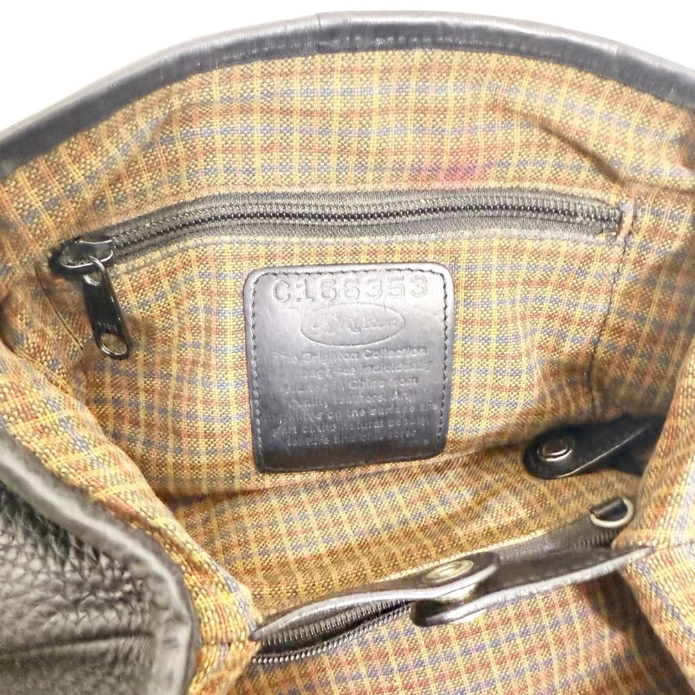 Brighton Vintage Leather Woven Satchel‎ Black